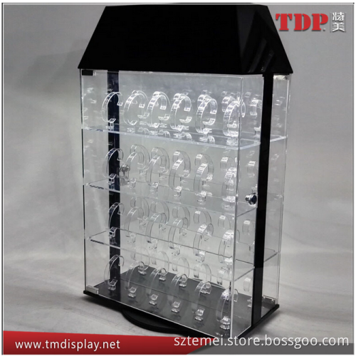 manufacturer acrylic watch display showcase for store sale